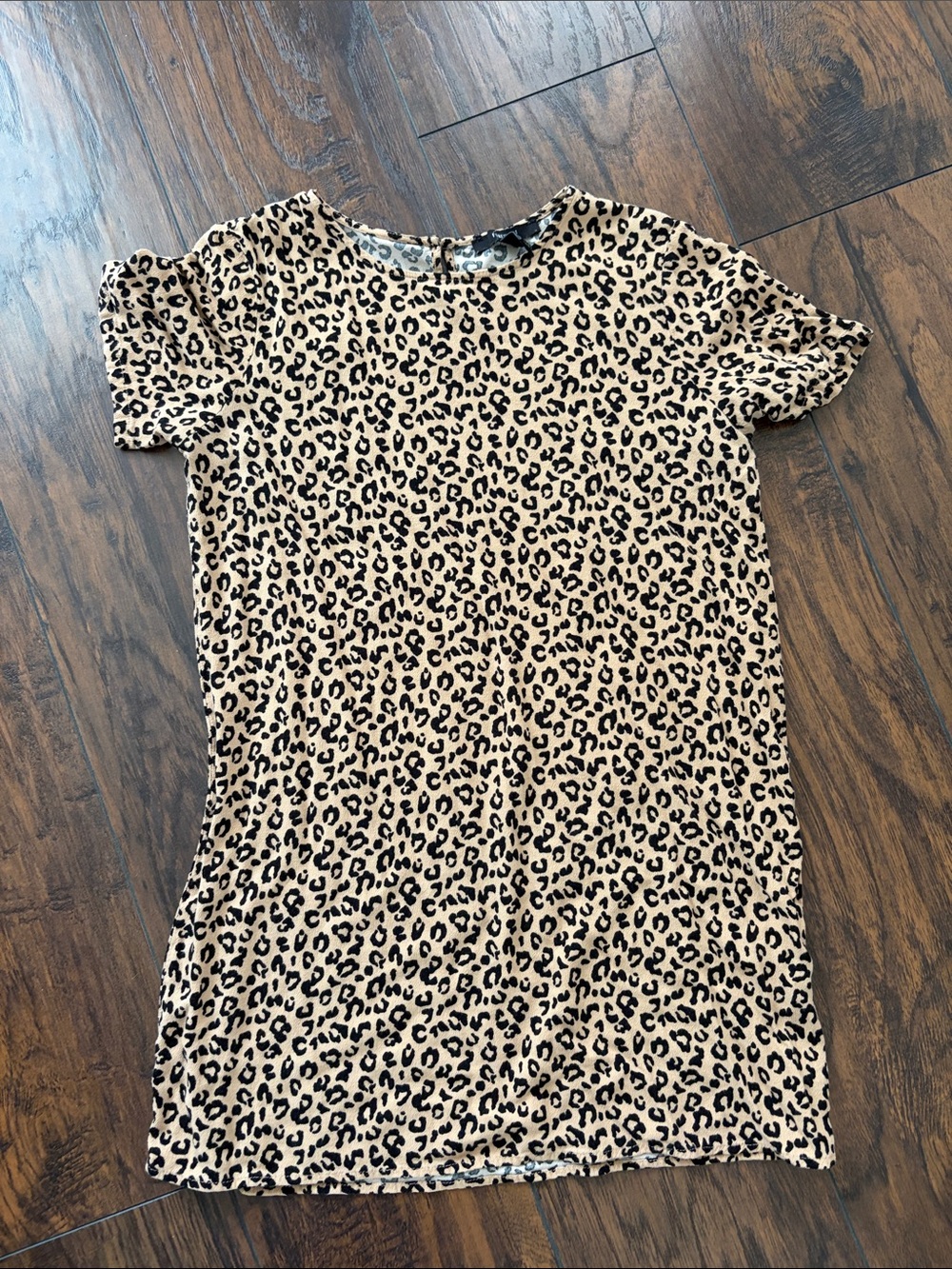 Forever 21 Leopard Print Tee Dress - Beige & Black